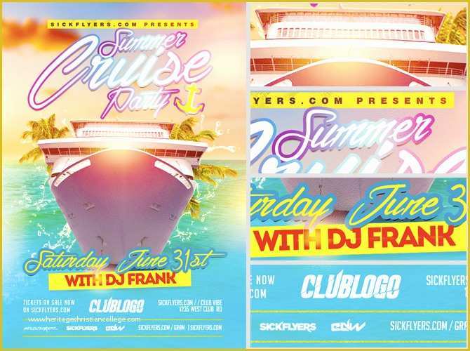 Free Boat Party Flyer Template Of Summer Cruise Party Flyer Template Flyerheroes