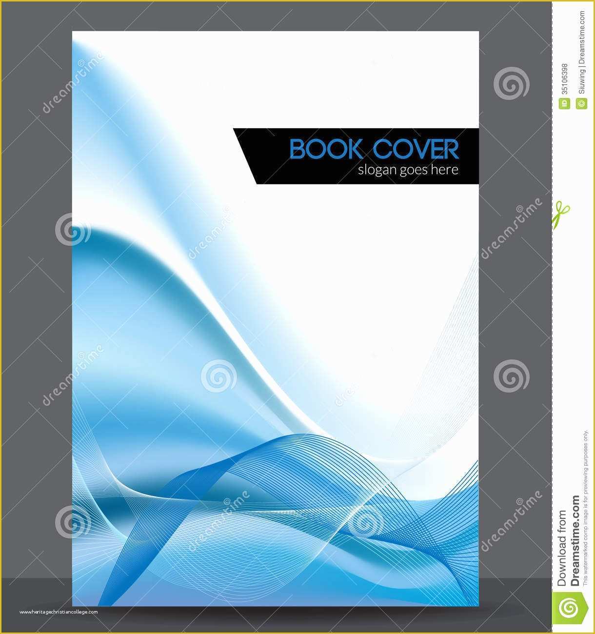 Free Booklet Template Of Blue Wave Vector Brochure Booklet Cover Design T Stock