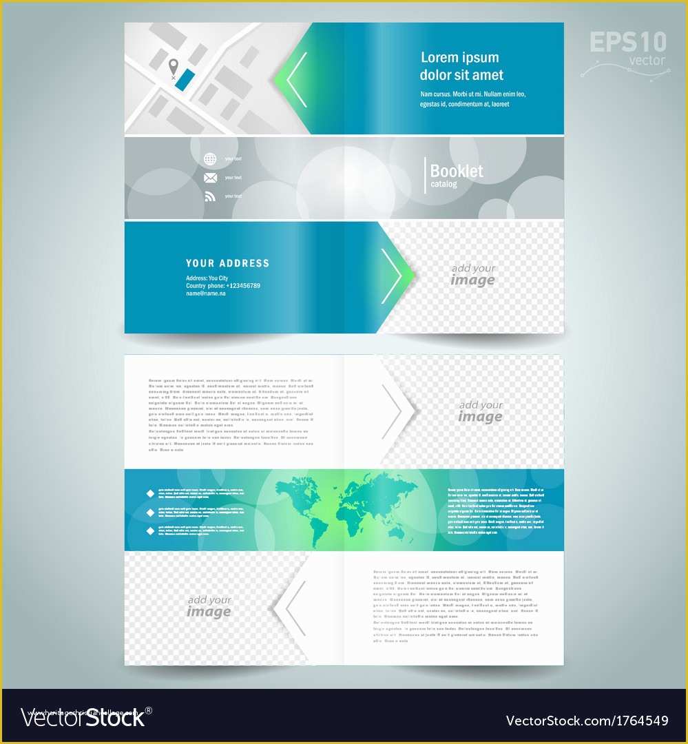Free Booklet Template Of Booklet Template Design Brochure Arrow Line Vector Image