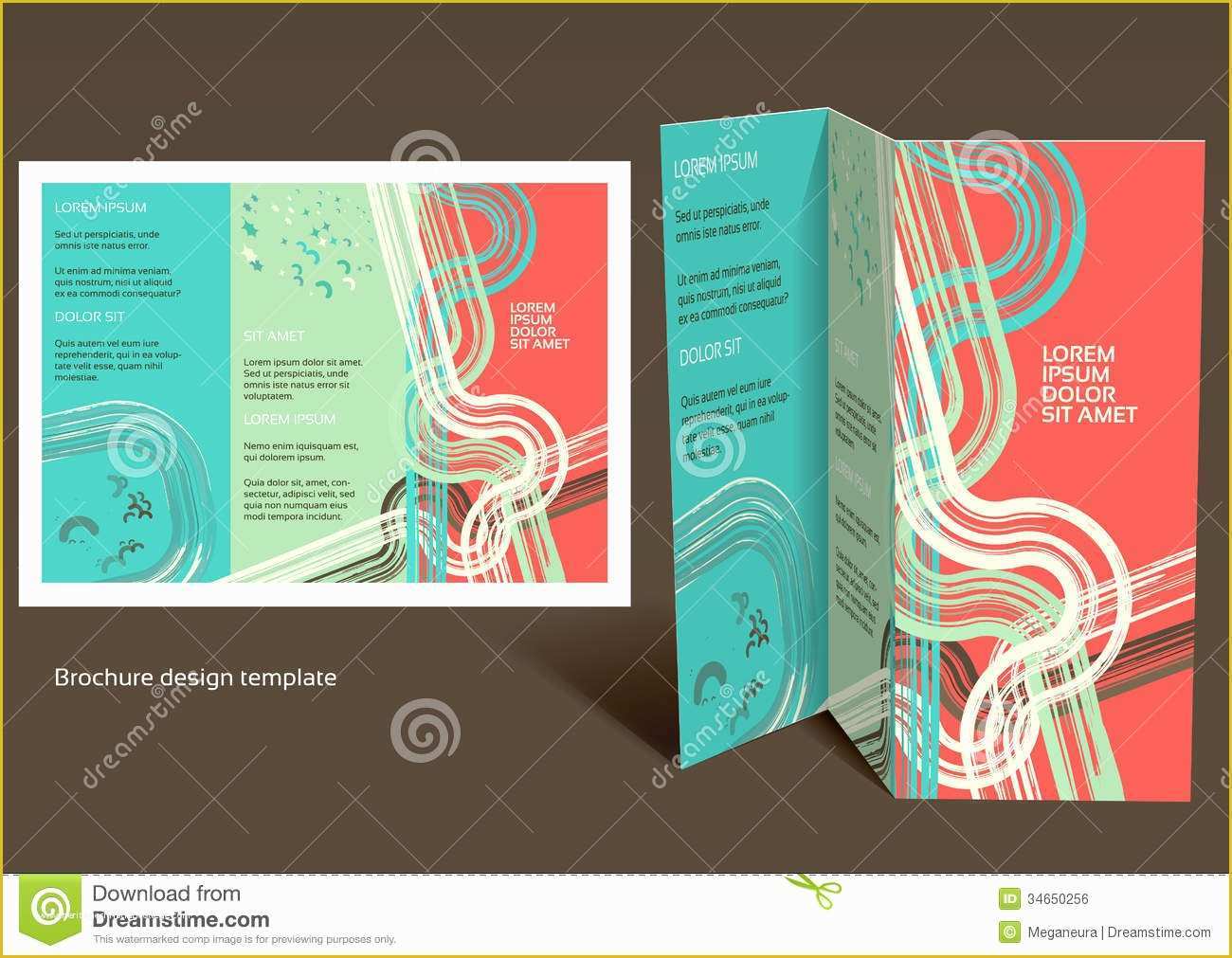 Free Booklet Template Of Brochure Booklet Z Fold Layout Editable Design T Royalty