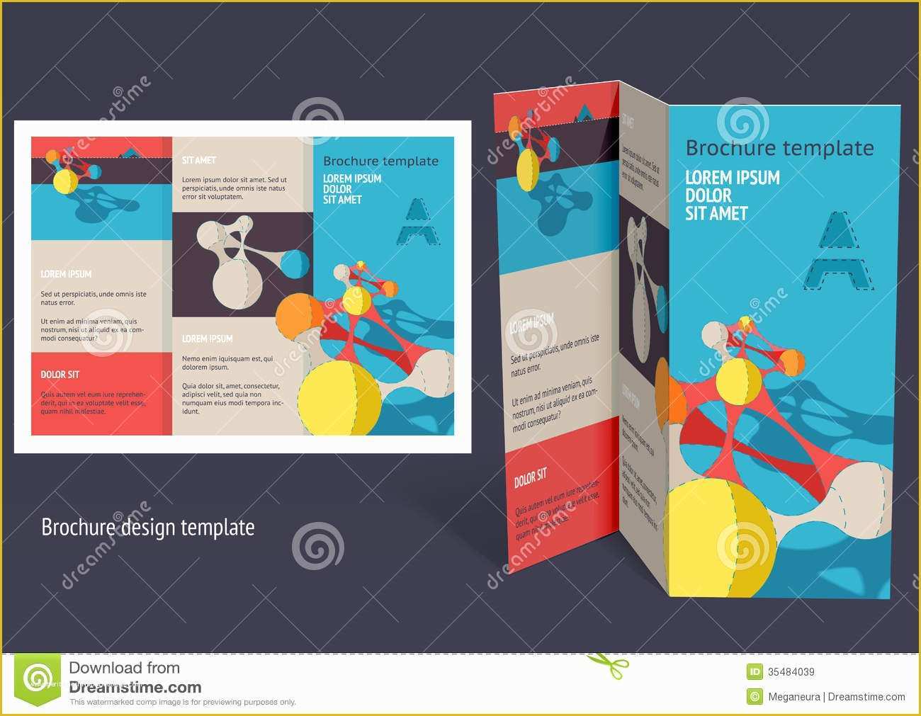 Free Booklet Template Of Brochure Booklet Z Fold Layout Editable Design Template