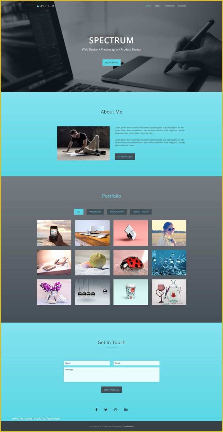 Free Bootstrap Templates Of Spectrum Free E Page Portfolio Bootstrap Website