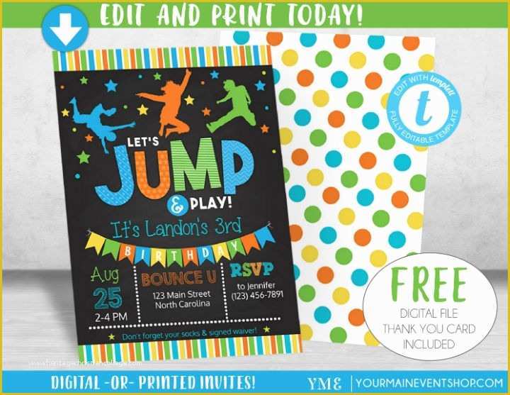 Free Bounce Party Invitation Template Of 14 Boy Birthday Invitation Designs & Templates Psd Ai