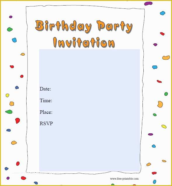 Free Bounce Party Invitation Template Of 50 Printable Birthday Invitation Templates