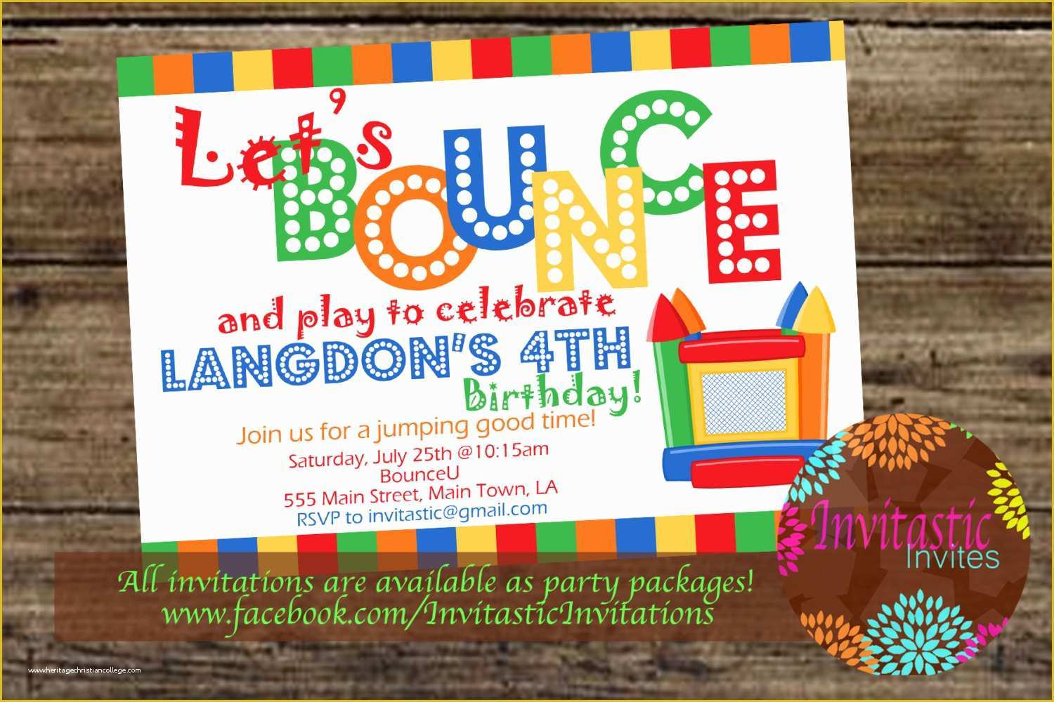 Free Bounce Party Invitation Template Of Bounce House Birthday Invitation Bounce House Invite Jump