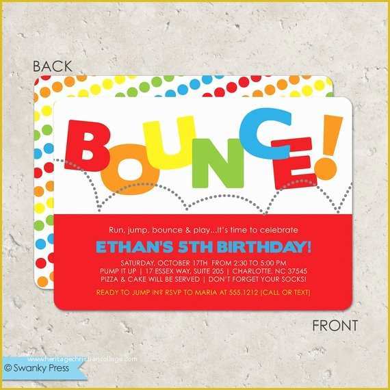 Free Bounce Party Invitation Template Of Bounce House Birthday Party Invitation Pump It Up Party