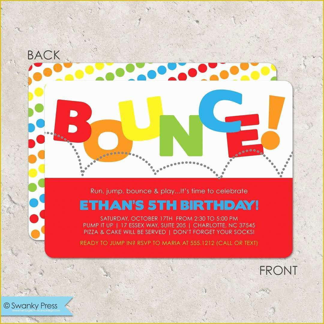 Free Bounce Party Invitation Template Of Jump Party Invitations Free 