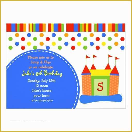 Free Bounce Party Invitation Template Of Free Bounce House Birthday Party Invitations Printable