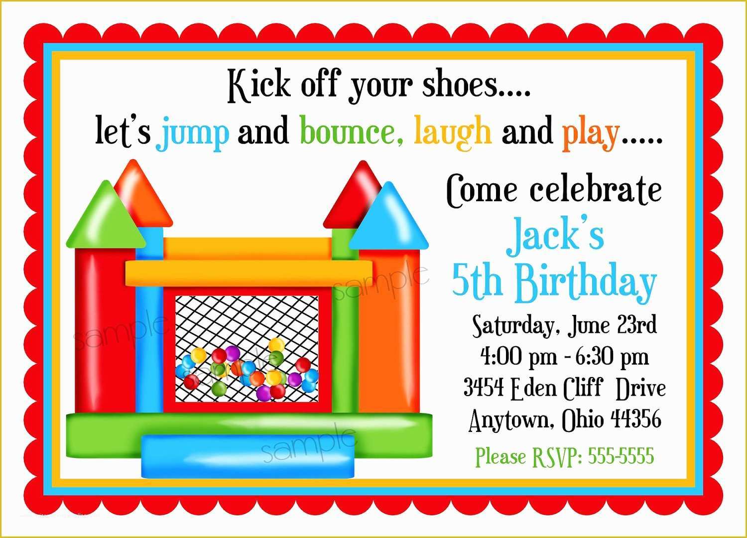 Free Bounce Party Invitation Template Of House Party Invites Invitation Ideas Free Bounce Party