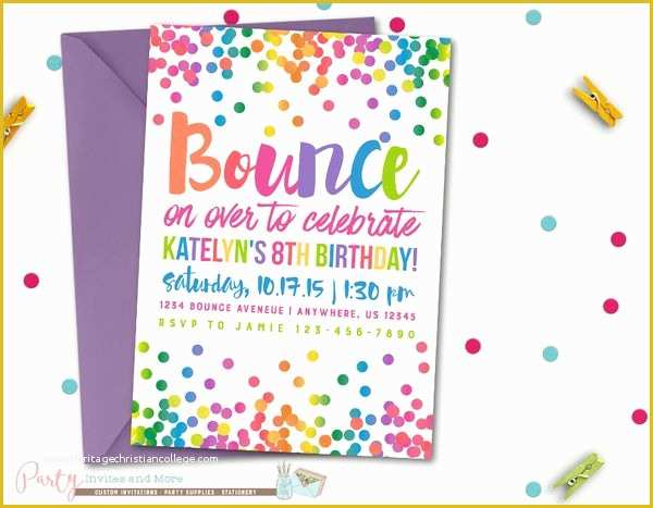 Free Bounce Party Invitation Template Of Jump Birthday Invitation Bounce Birthday Invitation