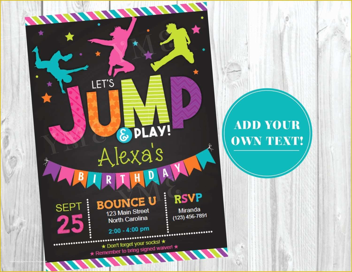 Free Bounce Party Invitation Template Of Jump Birthday Invitation Trampoline Party by