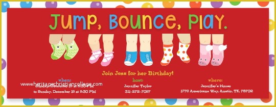 Free Bounce Party Invitation Template Of Kids Activities Invites Play Dates Bounce House Evite