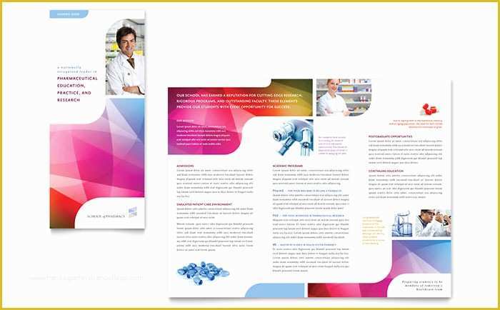 Free Brochure Templates for Microsoft Word Of Pharmacy School Tri Fold Brochure Template Design