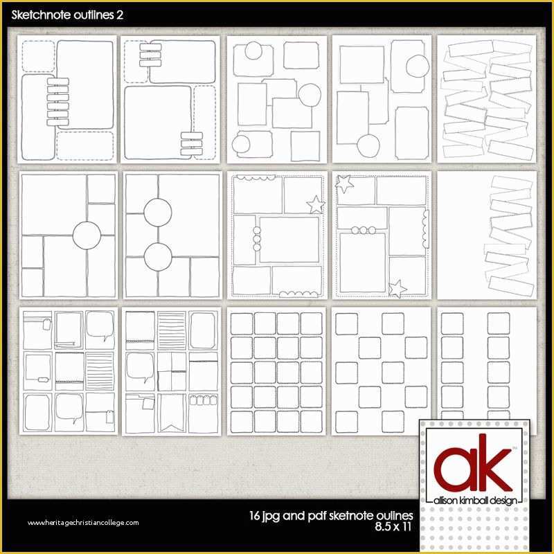 Free Bullet Journal Templates Of Allison Kimball Sketchnote Journal Blank Template Page