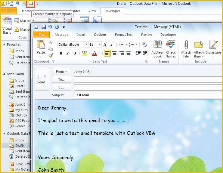 Free Business Email Templates Outlook Of 2 Quick Methods To Create New 