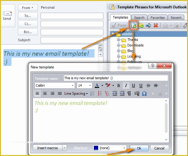 Free Business Email Templates Outlook Of Create Email Templates In Outlook 2016 2013 for New