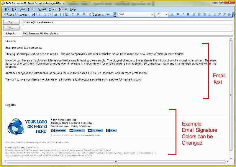 Free Business Email Templates Outlook Of Email Signature Template