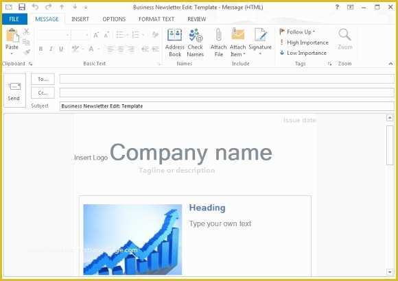 Free Business Email Templates Outlook Of Free Newsletter Templates