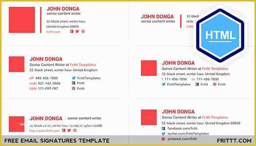 Free Business Email Templates Outlook Of Professional Free Email Signatures HTML Template On Behance