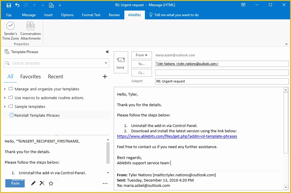 Free Business Email Templates Outlook Of Reply with Template In Outlook 2016 2013 2007 Template