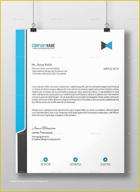 Free Business Letterhead Templates Of 20 Business Letterhead Templates – Free Sample Example