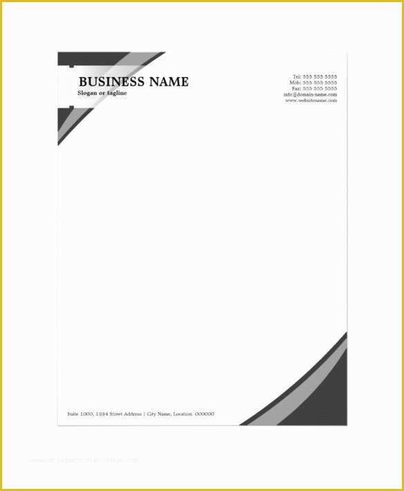 Free Business Letterhead Templates Of 37 Professional Letterhead Templates Free Word Psd Ai