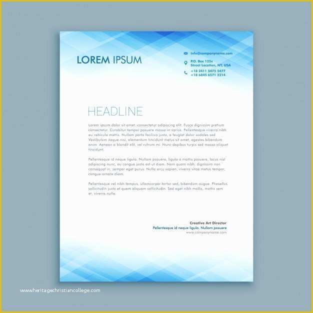 Free Business Letterhead Templates Of Abstract Business Letterhead Template Vector