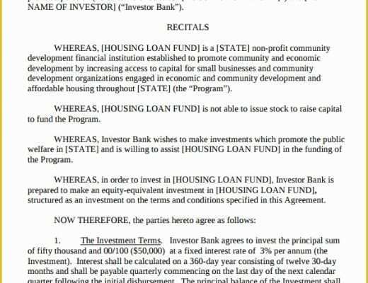 Free Business Loan Agreement Template Of 7 Business Loan Agreement