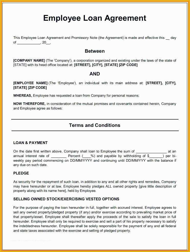 Free Business Loan Agreement Template Of Free Loan Agreement Template Friend Loan Agreement