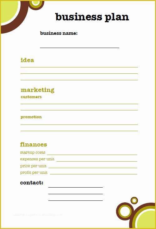 Free Business Plan Template Word Of 16 Sample Small Business Plans