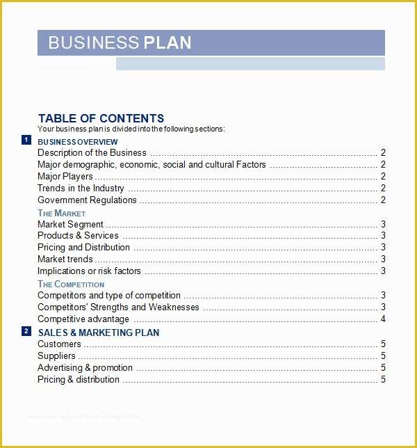 Free Business Plan Template Word Of 30 Sample Business Plans and Templates