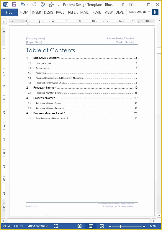 Free Business Process Template Word Of Business Process Design Templates – Ms Word Excel Visio