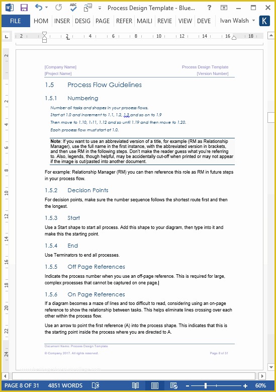 Free Business Process Template Word Of Business Process Design Templates – Ms Word Excel Visio