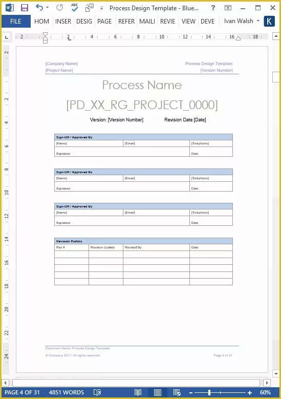 Free Business Process Template Word Of Business Process Design Templates – Ms Word Excel Visio