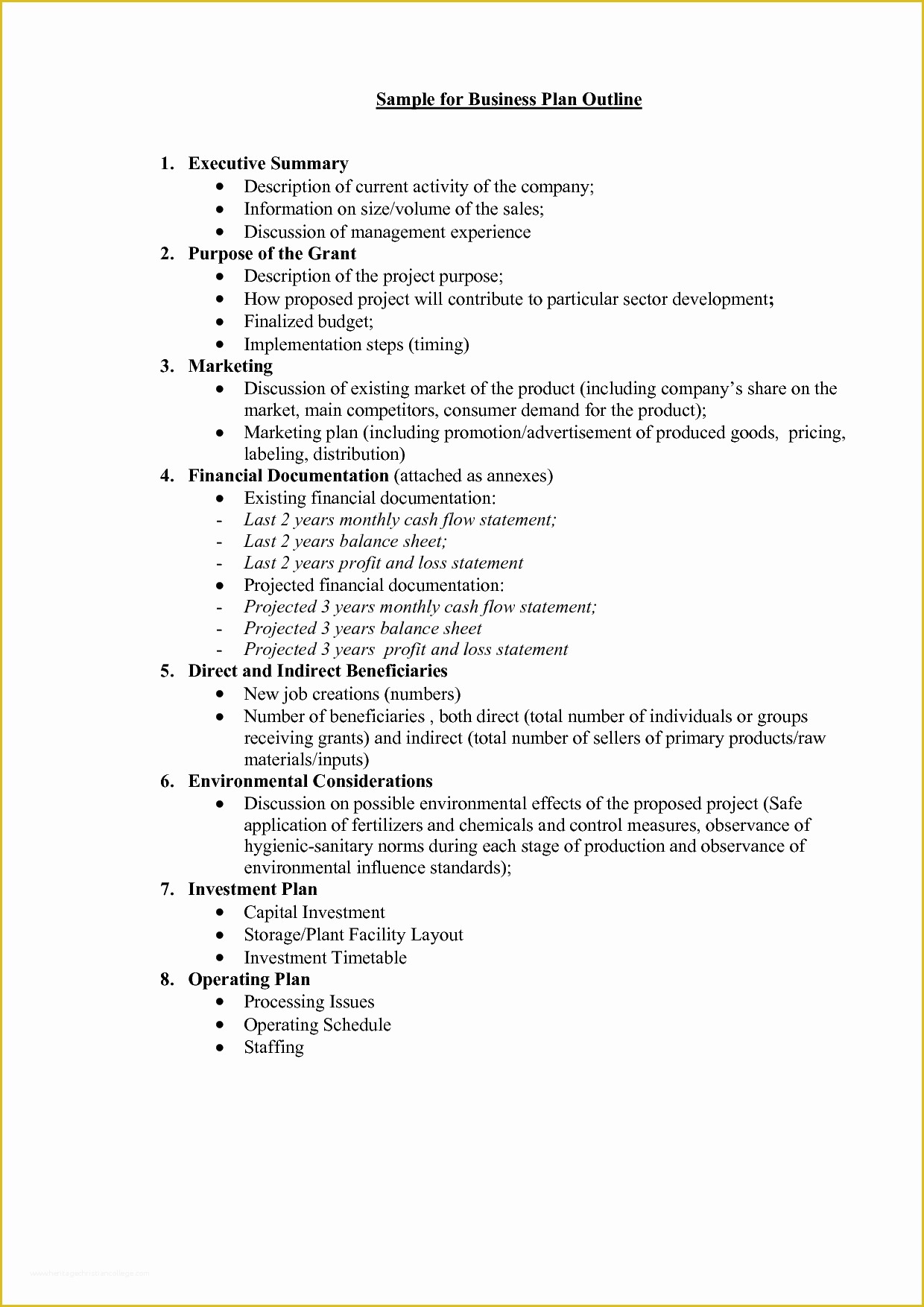 Free Business Proposal Template Of Business Plan format Template