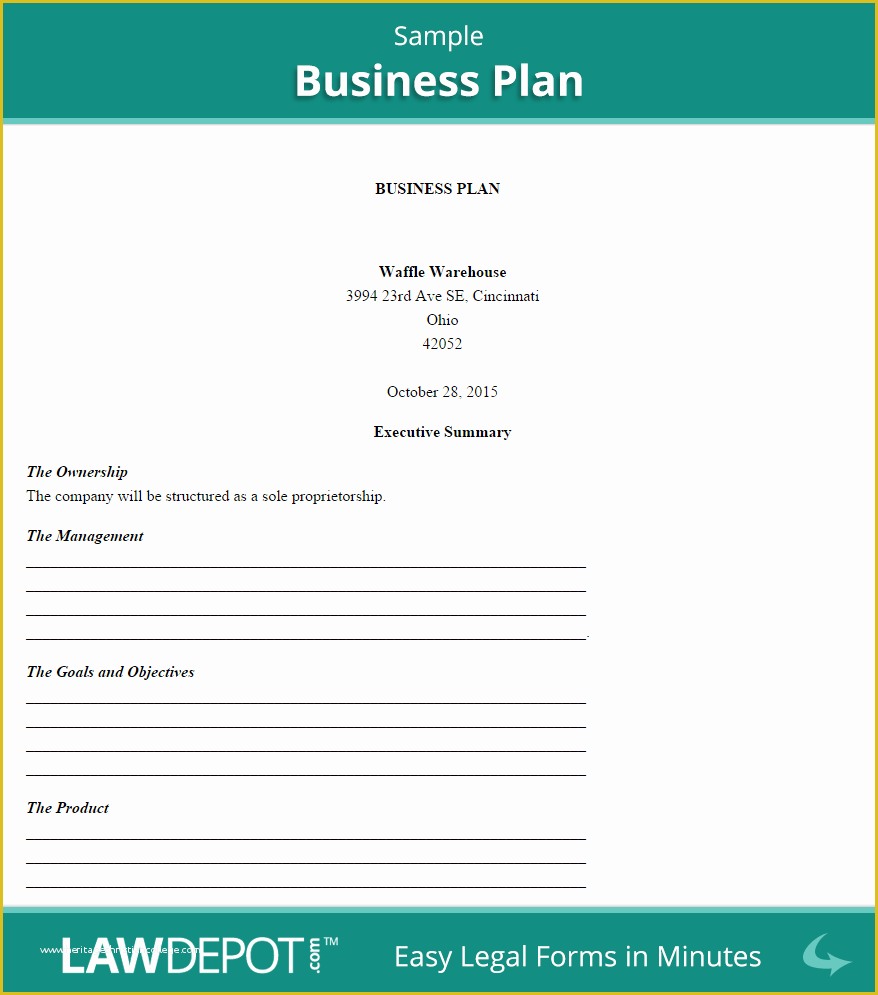 Free Business Proposal Template Of Business Plan Template