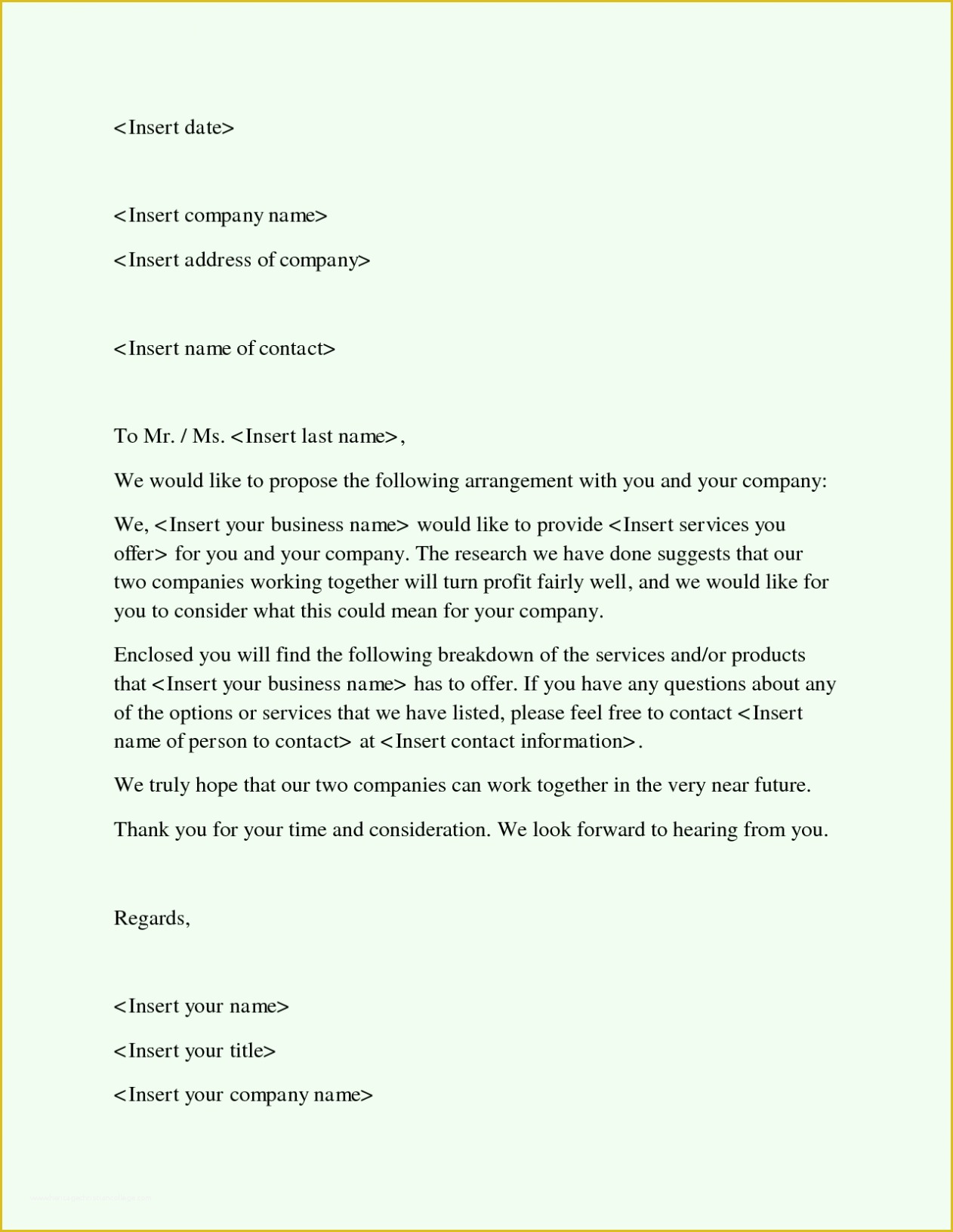 Free Business Proposal Template Of Free Business Proposal Template Word Pdf