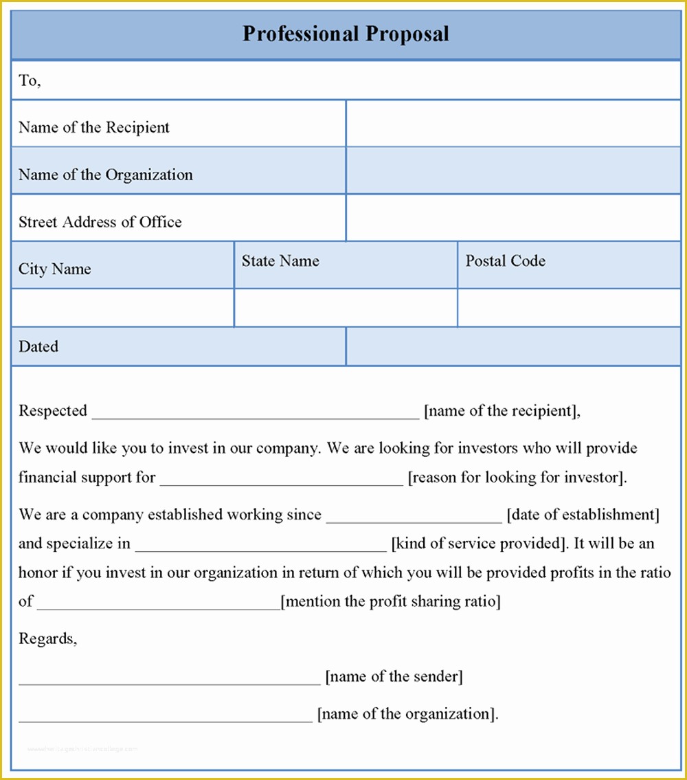 Free Business Proposal Template Of Free Proposal Template