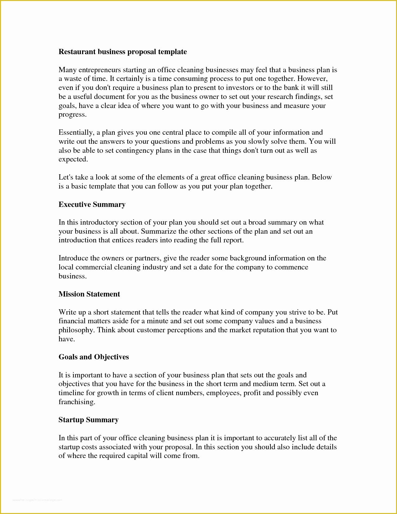 Free Business Proposal Template Of Sample Business Proposal Template Business Proposal