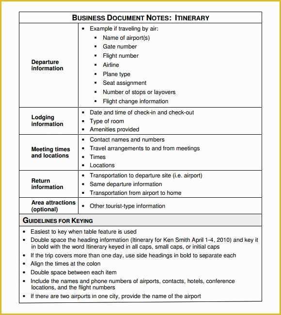 Free Business Travel Itinerary Template Of 12 Itinerary Templates Word Excel Pdf formats