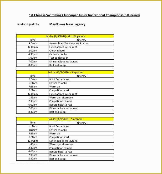 Free Business Travel Itinerary Template Of Business Travel Itinerary Template