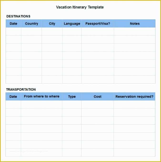 Free Business Travel Itinerary Template Of Free Trip & Business Travel Itinerary Template