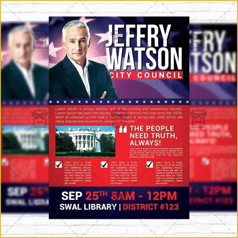 Free Campaign Flyer Template Of Political Election – Premium Flyer Template