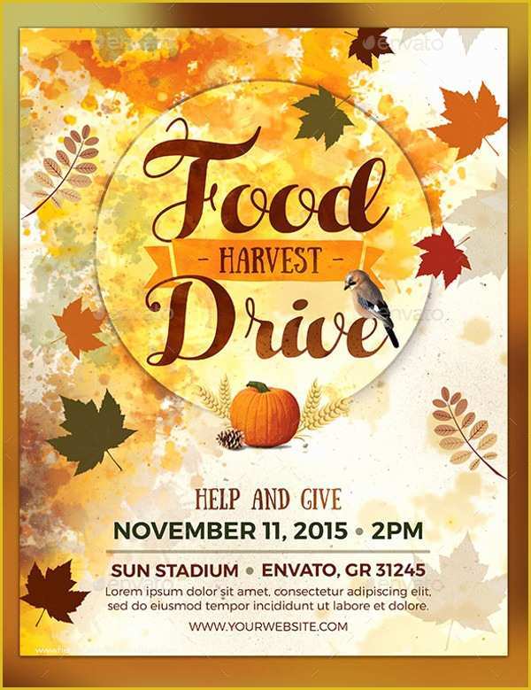 Free Can Food Drive Flyer Template Of 25 Food Drive Flyer Designs Psd Vector Eps Jpg