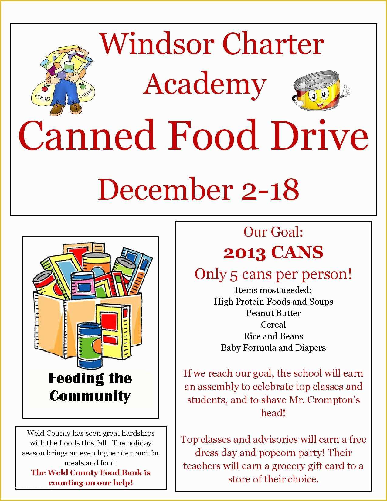 Free Can Food Drive Flyer Template Of Can Food Drive Flyer Template Portablegasgrillweber