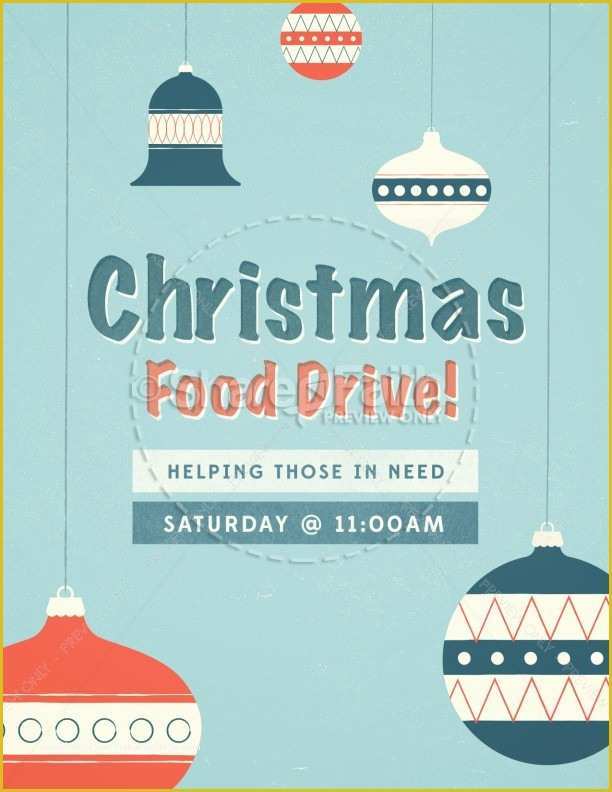 Free Can Food Drive Flyer Template Of Christmas Food Drive Ministry Flyer Template