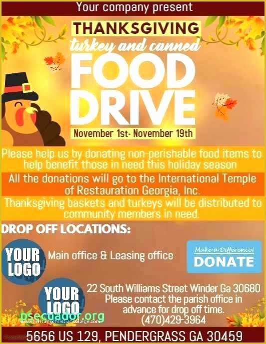 Free Can Food Drive Flyer Template Of Clothing Drive Flyer Template ...