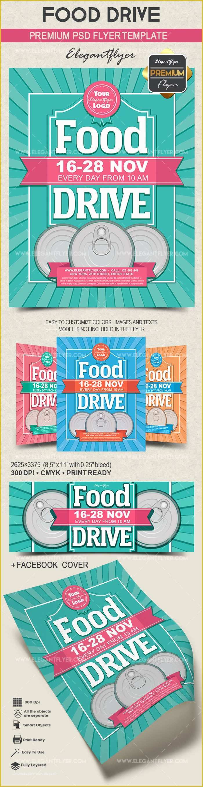 Free Can Food Drive Flyer Template Of Food Drive – Flyer Psd Template – by Elegantflyer