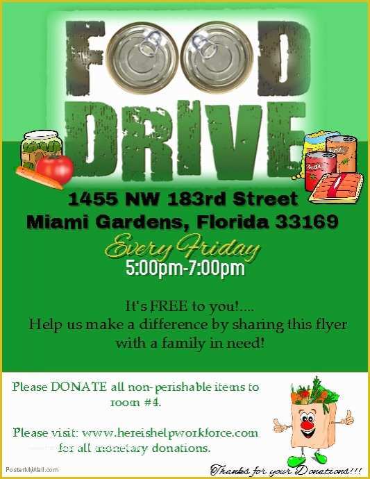 Free Can Food Drive Flyer Template Of Food Drive Flyer Template
