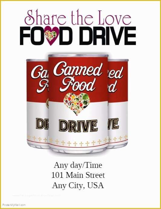 Free Can Food Drive Flyer Template Of Food Drive Template